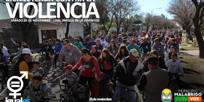 Este sábado, Bicicleteada y actividades por el Día Mundial de la NO Violencia