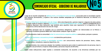 ATENCIÓN - Comunicado Oficial Nº 5