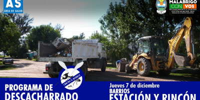 Mañana se realiza el descacharrado en Barrio Rincón y Estación