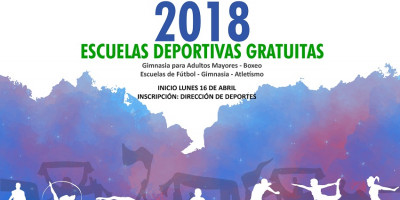 El lunes comienzan las Escuelas Deportivas