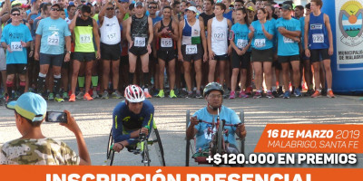 #MalabrigoCorre2019: Puntos de inscripción presencial en Malabrigo y Reconquista