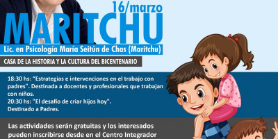 Importante charla orientada a Docentes, Profesionales y Padres