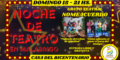 El teatro llega a Malabrigo