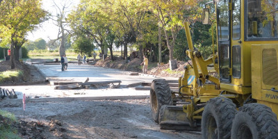 Se pavimentó sobre calle 9 de Julio