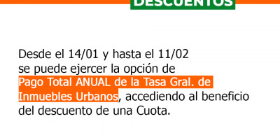Descuentos y Nuevas Opciones para la Tasa Municipal
