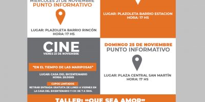 Actividades en el marco de la No Violencia contra la Mujer