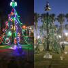 Se encendió el Árbol Navideño construido 100% con material reciclado